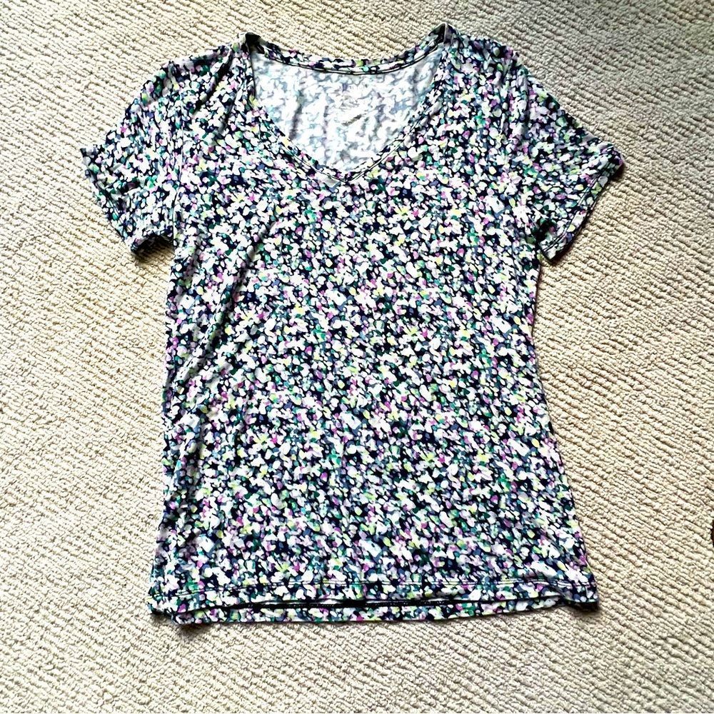 Apt. 9 Small Essentials V Neck Tee Short Sleeves Pastels Size Small